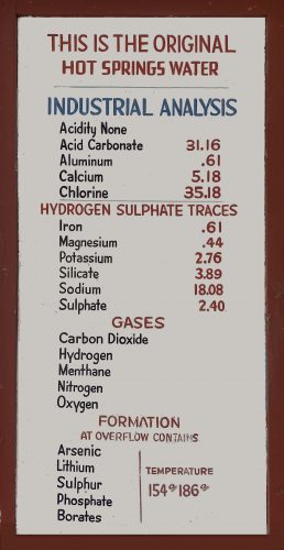 Jemez Springs Bath House Water Mineral Content